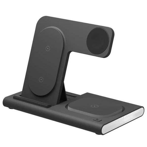 3-in-1 Portable Wireless Charger USB-C 15W Output For Apple Watch/AirPods/iPhone - Picture 4 of 5